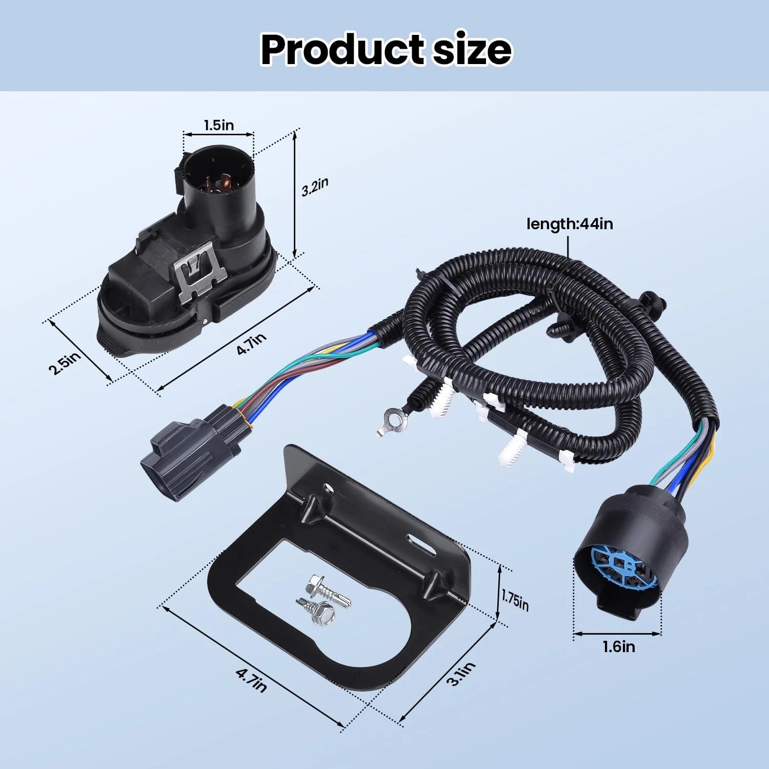 Trailer Tow Wiring Connector Harness for Ford Transit 150 (2015-2019)