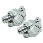 25MM M8 Motorcycle Silver Handlebar Mirror Mount Clamp Adaptor