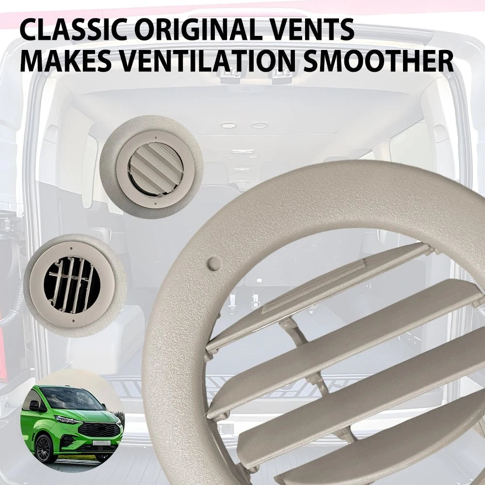 Set of 4 Roof Headliner AC Heater Air Vents for Ford Transit (2015–2025)