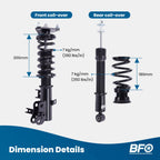 Coilover Lowering Kit for Honda Civic (2012–2015) Adjustable Height Shocks