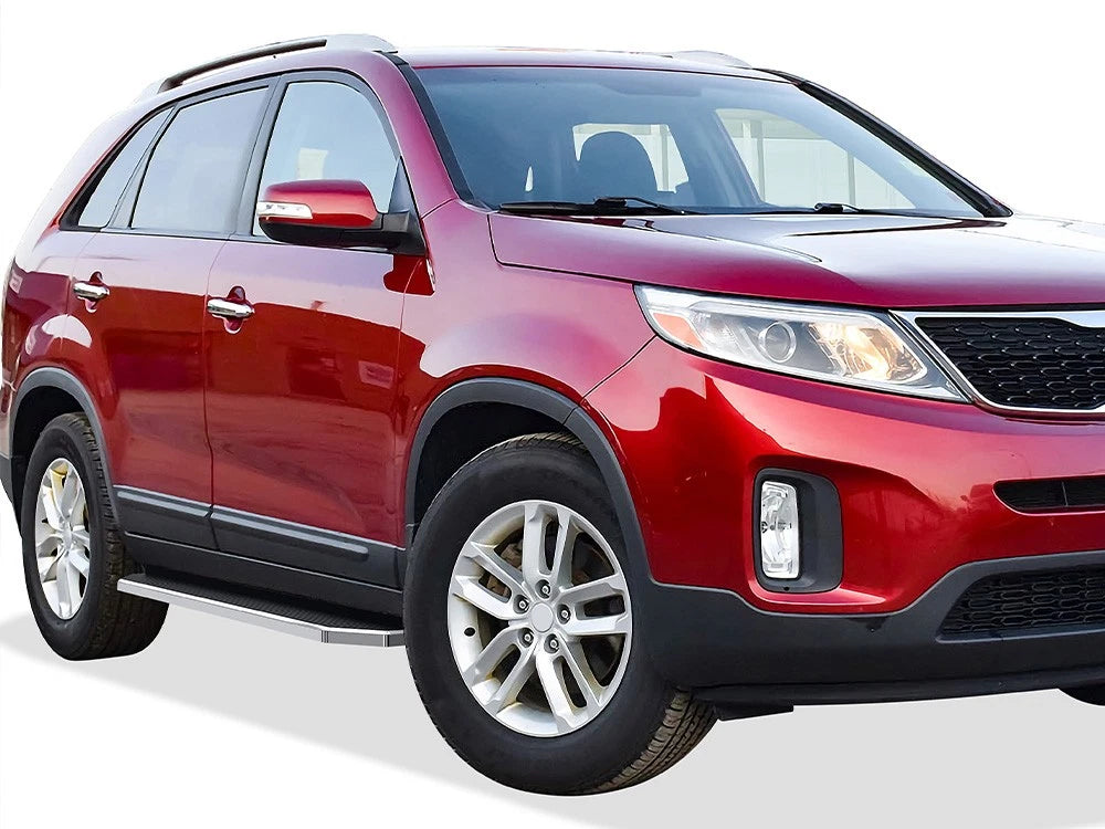 6" Polished iBoard Side Step Nerf Bars for Kia Sorento (2014-2015)