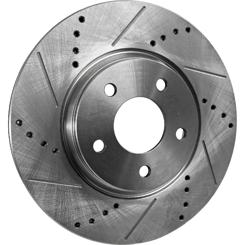 Brake Disc for Ford Mustang (2015–2020) Vented Cross-Drilled Slotted Front