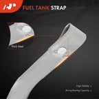 2X Steel Fuel Tank Straps for Lincoln Continental (1983–1987)