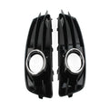 Front Bumper Fog Light Grille Covers with Chrome Ring for Audi A3 (09-12)