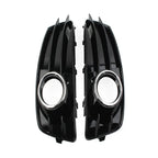 Front Bumper Fog Light Grille Covers with Chrome Ring for Audi A3 (09-12)