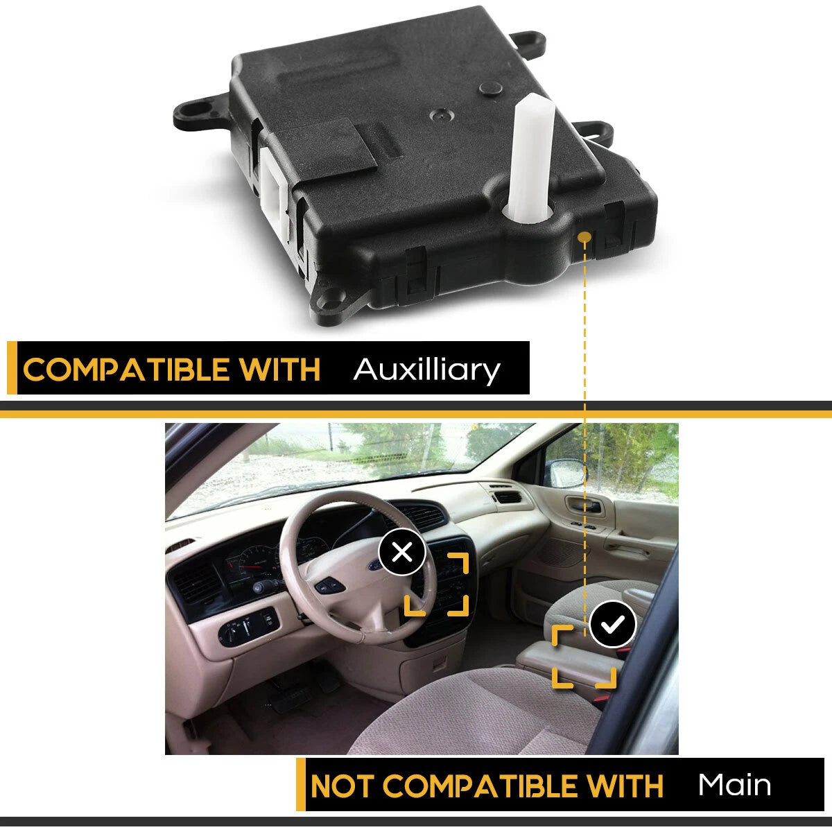 Auxiliary Blend Door Actuator for Ford Windstar (1999-2003)