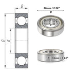 Deep Groove Ball Bearing 28x58x16mm for Scooter Skateboard (1Pc)