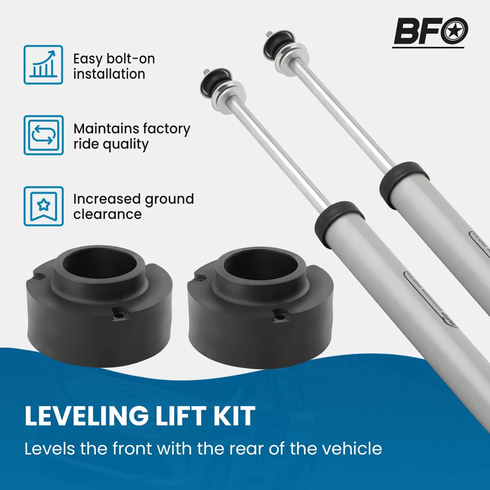 2.5 Inch Leveling Lift Kit for Ram 2500 3500 4WD (2010-2013)