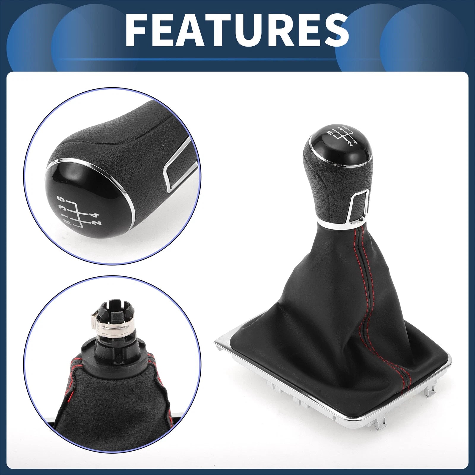 5 Speed Gear Shift Knob with Cover No.3AA711113A for VW Passat (2013–2021)
