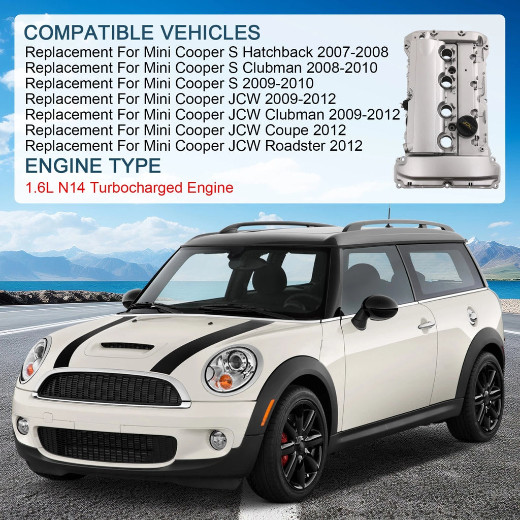 Aluminum Engine Valve Cover with Gasket for Mini Cooper (2007-2015)