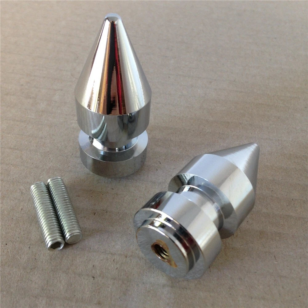 Chrome Spike Swingarm Spools 6mm for Yamaha FZ-1/FZ6 (2004–2013)