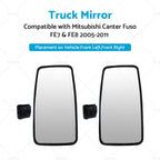 Truck Mirror for Mitsubishi Canter Fuso FE7 FE8 (2005–2011) 340x165mm