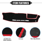 Dashboard Cover Mat for Toyota Hiace Wide Edition  Black Red
