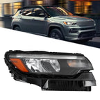 RH Headlight for Jeep Compass (2022–2023) Clear Lens Black