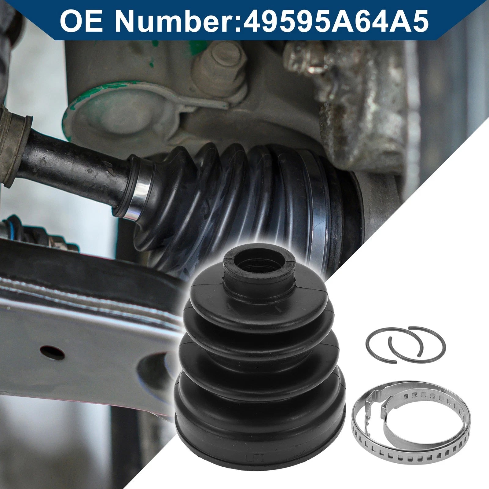 Inner CV Joint Boot Kit with Clamps for Hyundai I30 (2015–2017) No.49595A64A5
