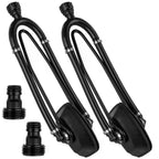 2X Outboard Dual Feed Rectangular Muff Boat Motor Flusher (Black PVC)