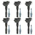 Set of 6 Ignition Coils & NGK Laser Platinum Spark Plugs for A6 320i 530i