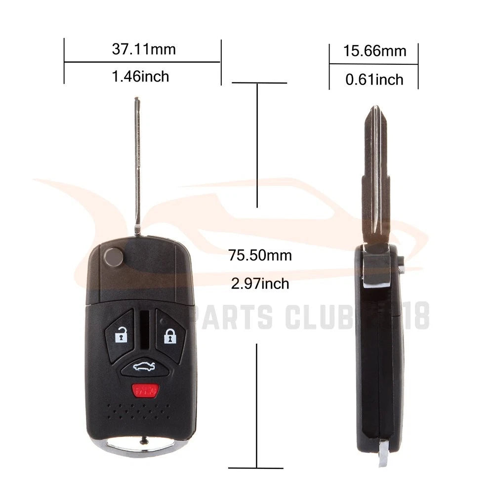 Keyless Key Fob Remote Case Shell for Mitsubishi Eclipse (2006–2012)