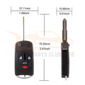 Keyless Key Fob Remote Case Shell for Mitsubishi Eclipse (2006–2012)