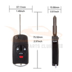 Keyless Key Fob Remote Case Shell for Mitsubishi Eclipse (2006–2012)