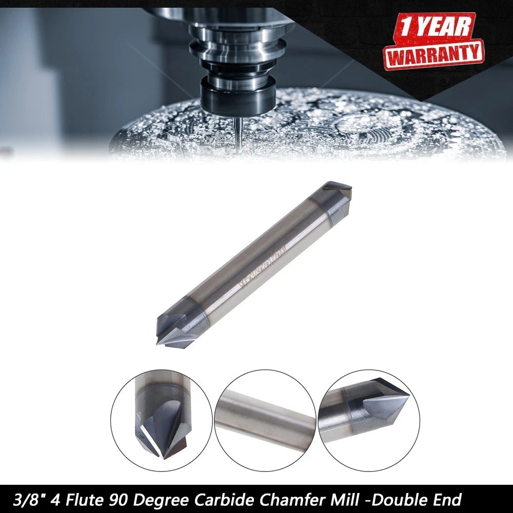 2X 3/8" 90 Degree Chamfer Mill for Automotive Applications