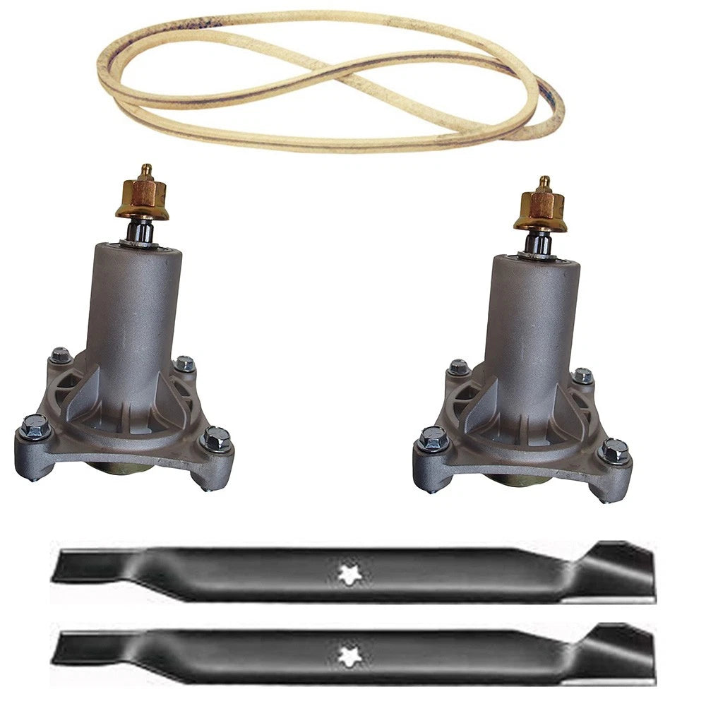 Deck Blades Spindles Belt Kit Combo for Husqvarna (532192870, 532429636)