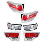 Set of 4 Tail Lights and Headlights for Toyota Highlander (2014–2016)