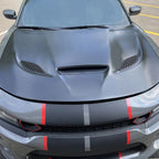 Hood Scoop Bezel for Dodge Charger SRT Hellcat (2015–2020) Black Trim
