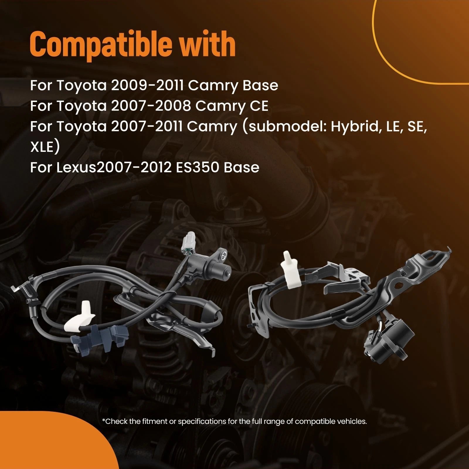 2X ABS Wheel Speed Sensor for Lexus ES350 (2007–2012) 8954233070