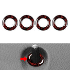 4 Pcs Fire Red Door Lock Pin Covers for Benz E Class (2015-2021)