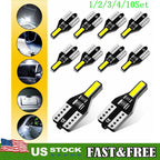 10X T10 194 168 LED White Dome License Side Marker Light Bulb for Vehicles