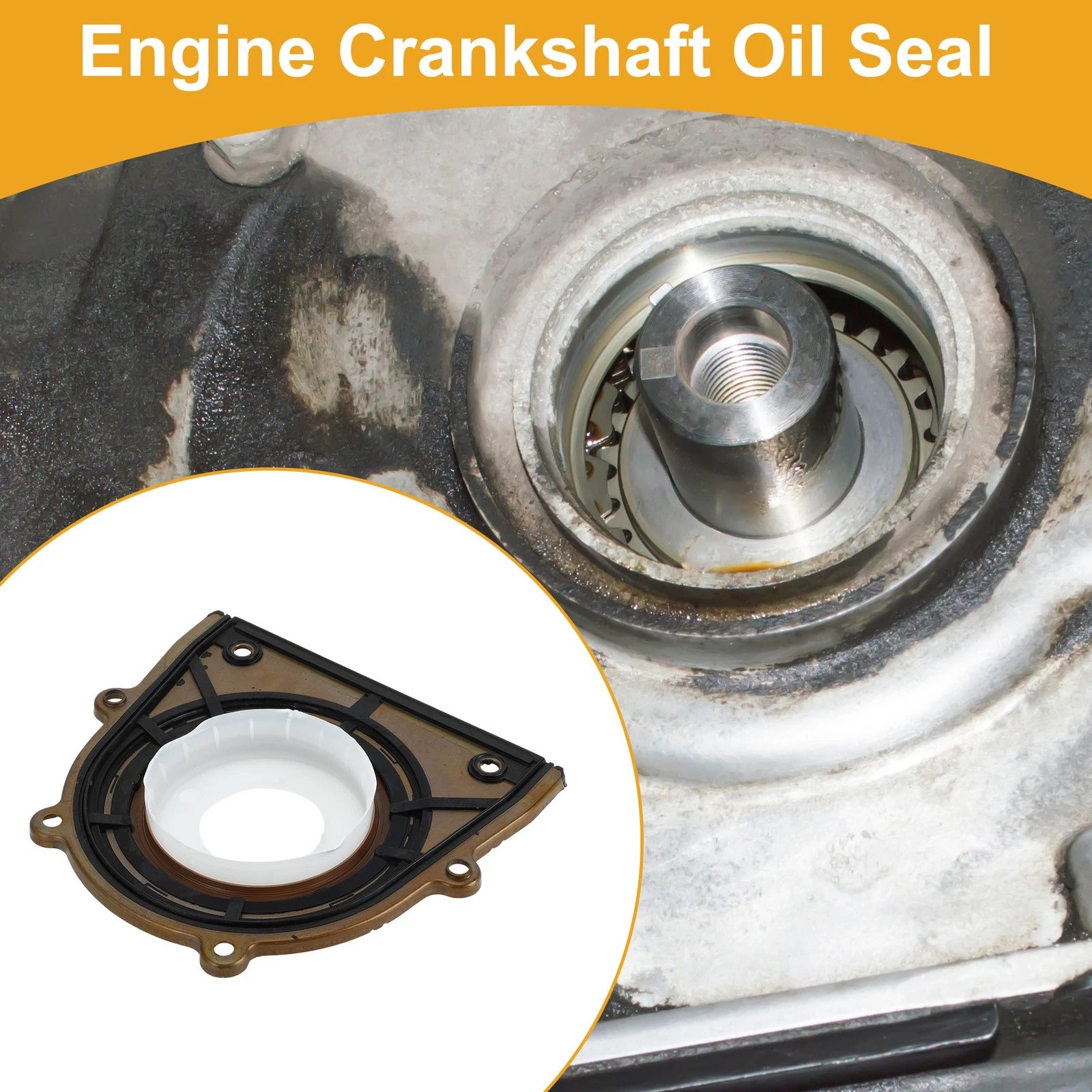 1 Pc Rear Crankshaft Oil Seal with Flange for Land Rover LR2 (2013–2015) LR025670