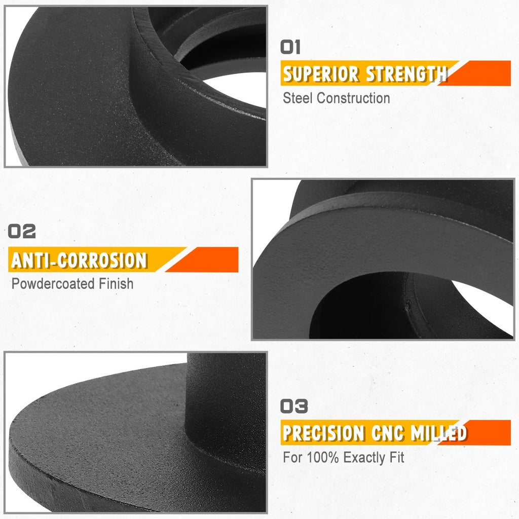 Set of 2 Coil Spring Spacers for Dodge Ram 1500 2WD (2002–2014)