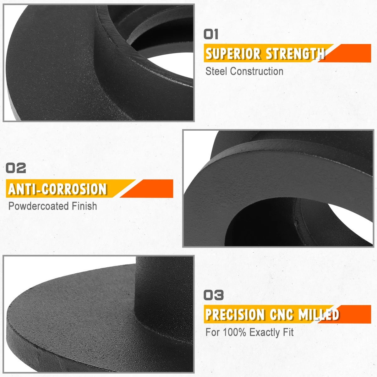 Set of 2 Coil Spring Spacers for Dodge Ram 1500 2WD (2002–2014)