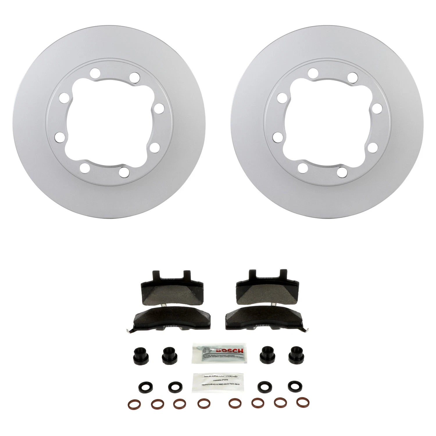 Set of 2 Bosch 317.5mm Disc Brake Rotors & Pads for K2500 K3500 (1990–2000)