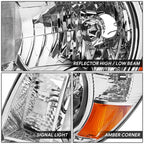 Left Driver Side Chrome Housing Headlight Lamp for Toyota Tacoma (2005–2011)