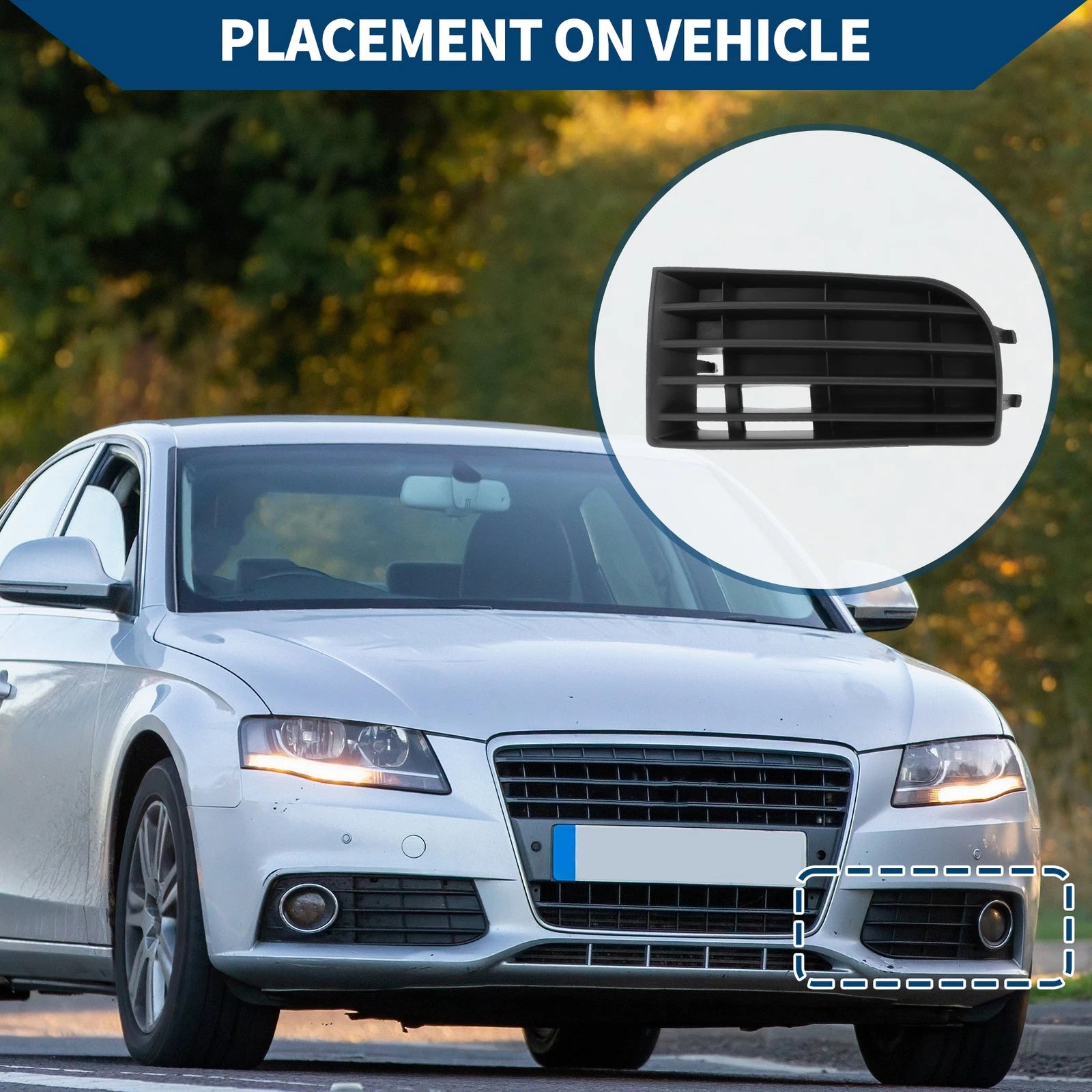 1pc Front Left Fog Light Grill for Volkswagen Golf (2005–2009) 1K0853665