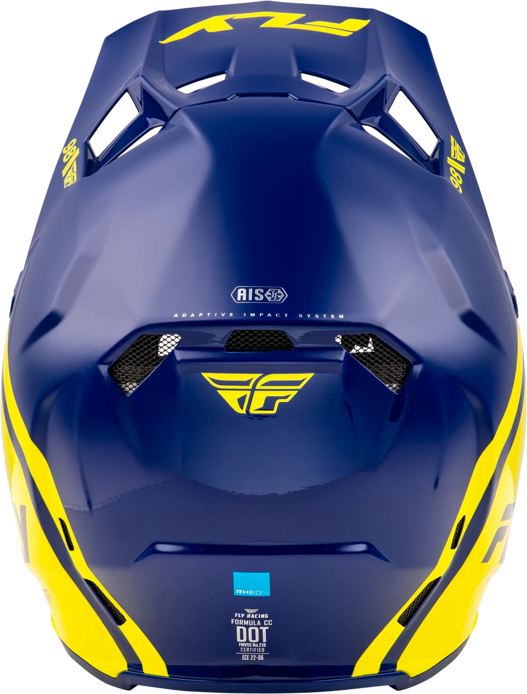 Fly Racing Formula CC Objective Helmet for Offroad (Large, Navy/Yellow)