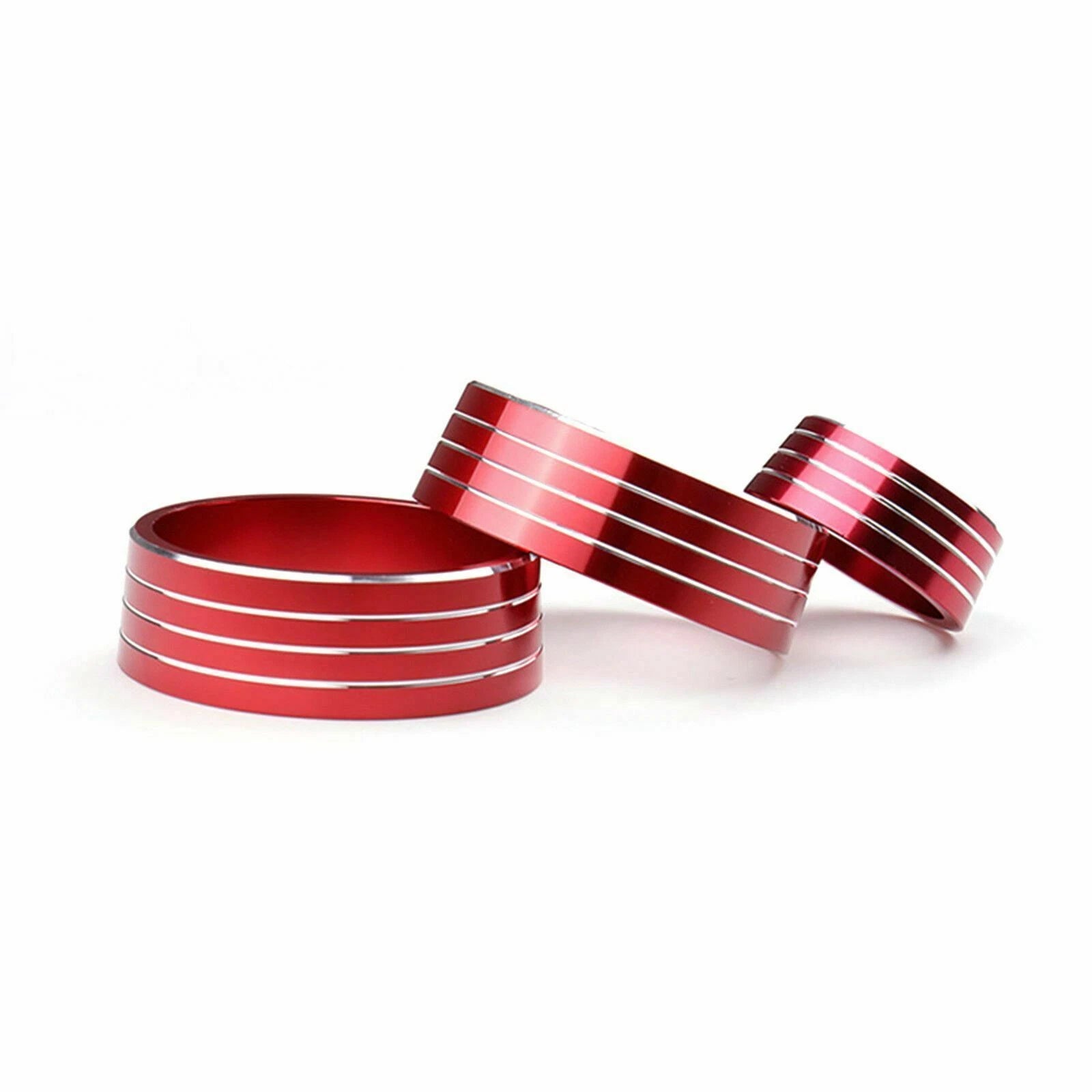 Alloy Interior Climate Controller Knob Cover Rings for Honda Jazz (2015-2020)