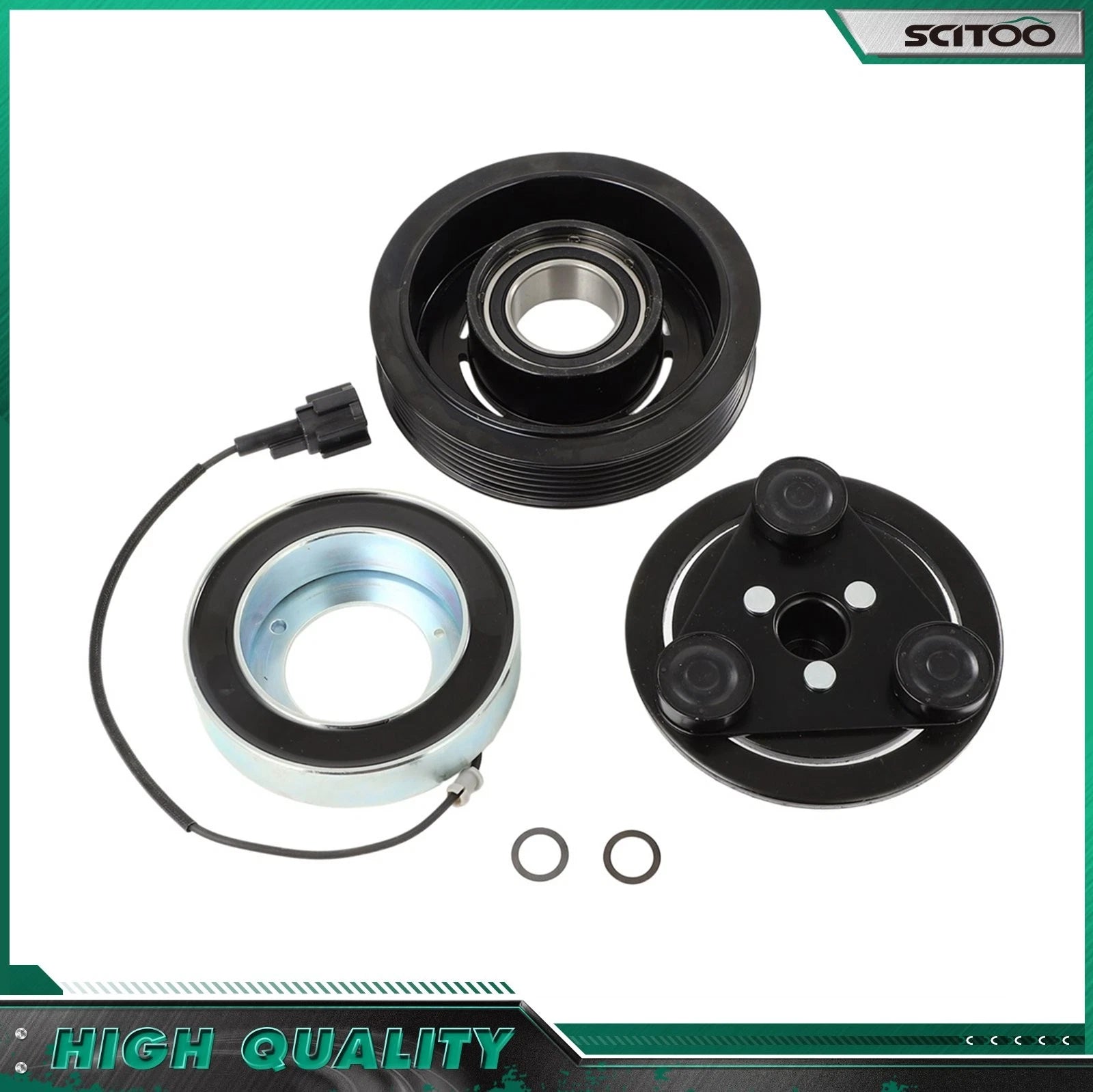 AC Compressor Clutch Kit for Nissan Frontier 2.4L 2.5L (2006–2019)