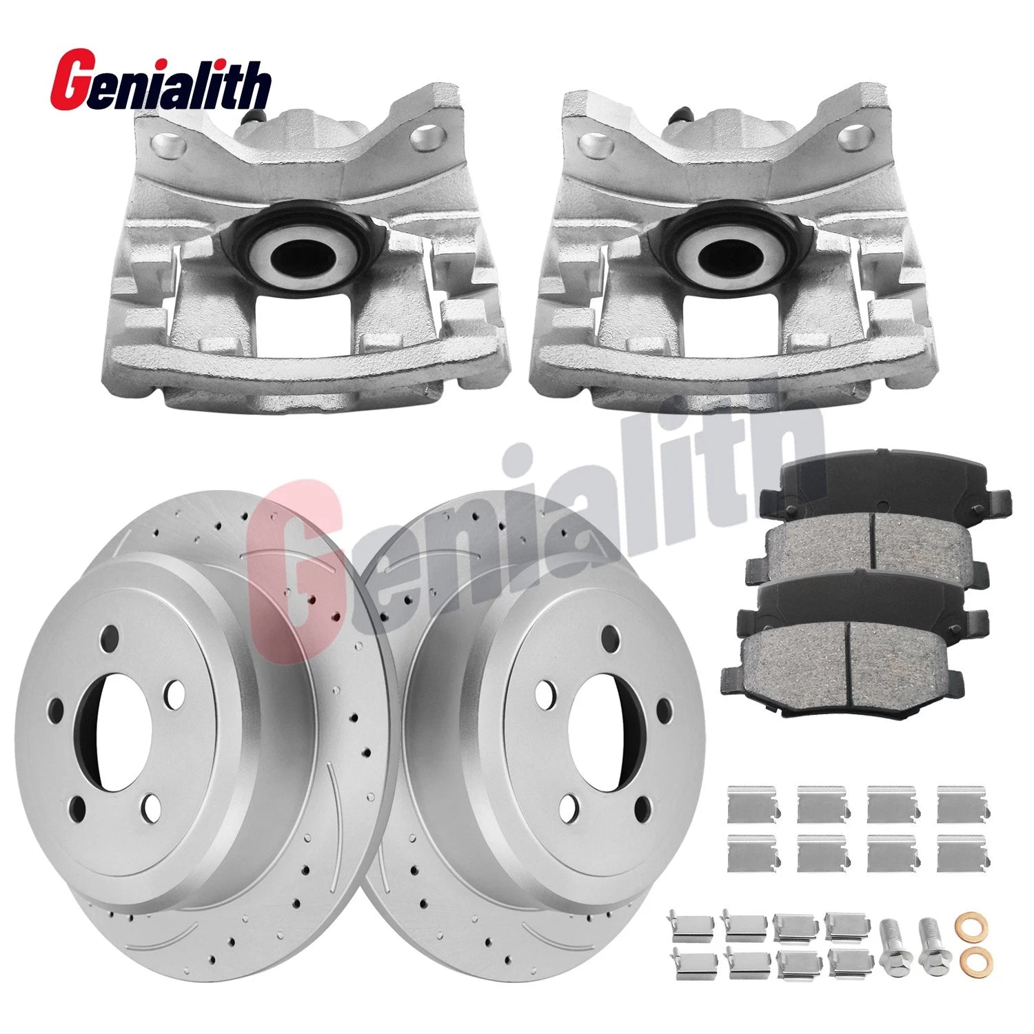 Rear Brake Rotors & Calipers for Jeep Liberty Dodge Nitro (2008–2012)
