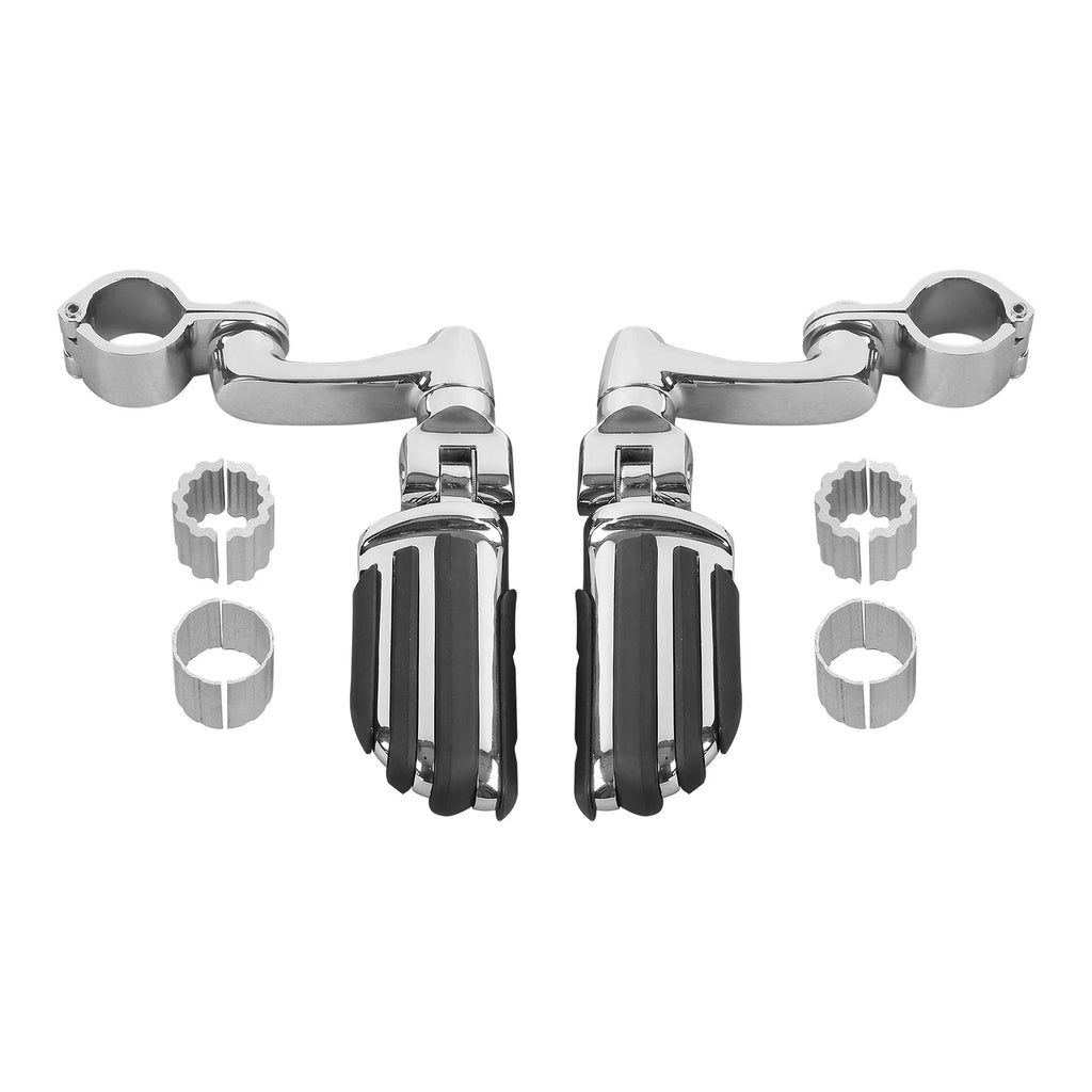 Chrome Highway Foot Pegs for Honda Harley Touring Dyna (25/32/35mm)