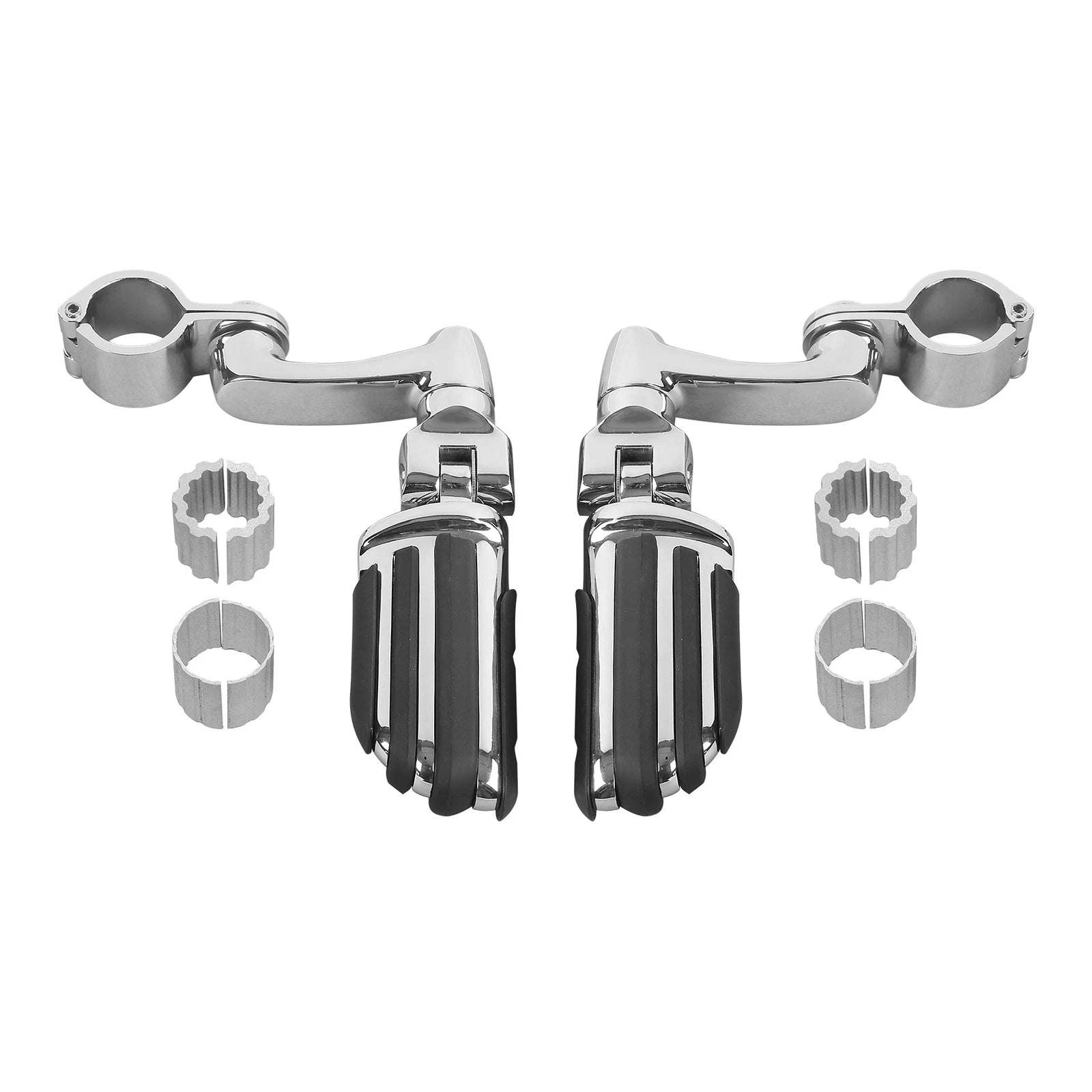 Chrome Highway Foot Pegs for Honda Harley Touring Dyna (25/32/35mm)
