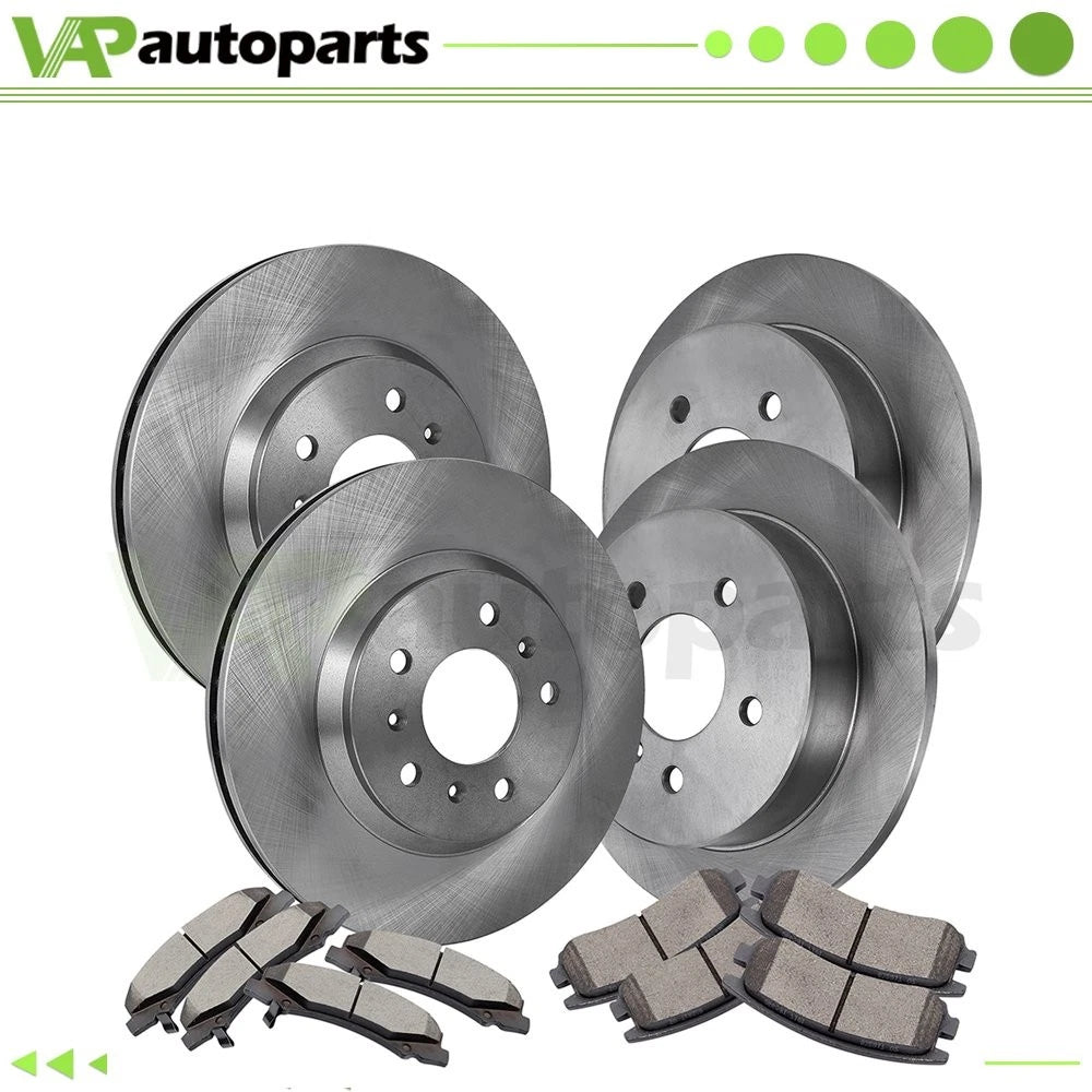 Set of 4 Disc Brake Rotors and Ceramic Pads for Chevrolet Impala (2006–2010)