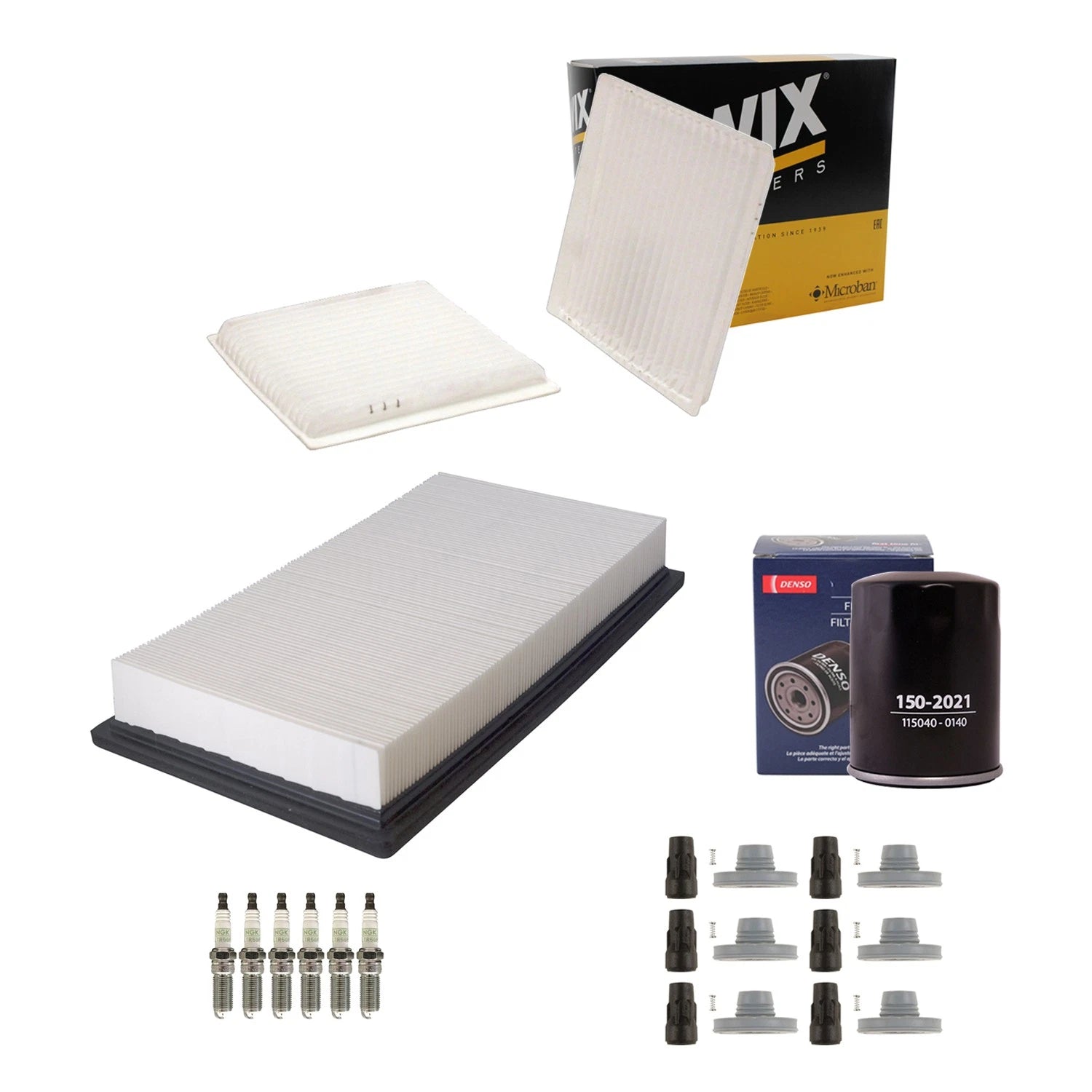 Tune Up Kit with NGK 6 Spark Plugs & Boots for Ford Edge MKS MKX (2007–2019)