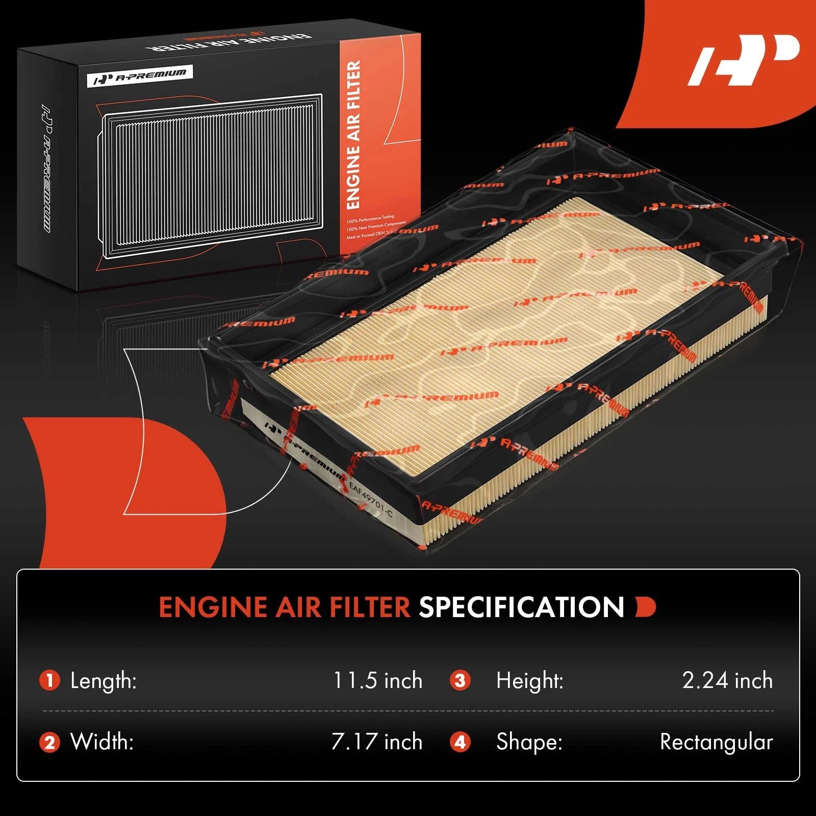 Engine Air Filter for BMW 750i 750Li 760Li (2006-2008)