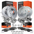 Drilled Brake Rotor & Pad+Caliper for Toyota Corolla (2011-2013)
