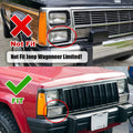 2X Smoke Lens Amber LED Front Corner Signal Lights for Jeep Cherokee XJ (1984–1996)