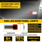 Set of 4 Interior Door Panel Light Reflectors for Ford Super Duty (1999–2007)