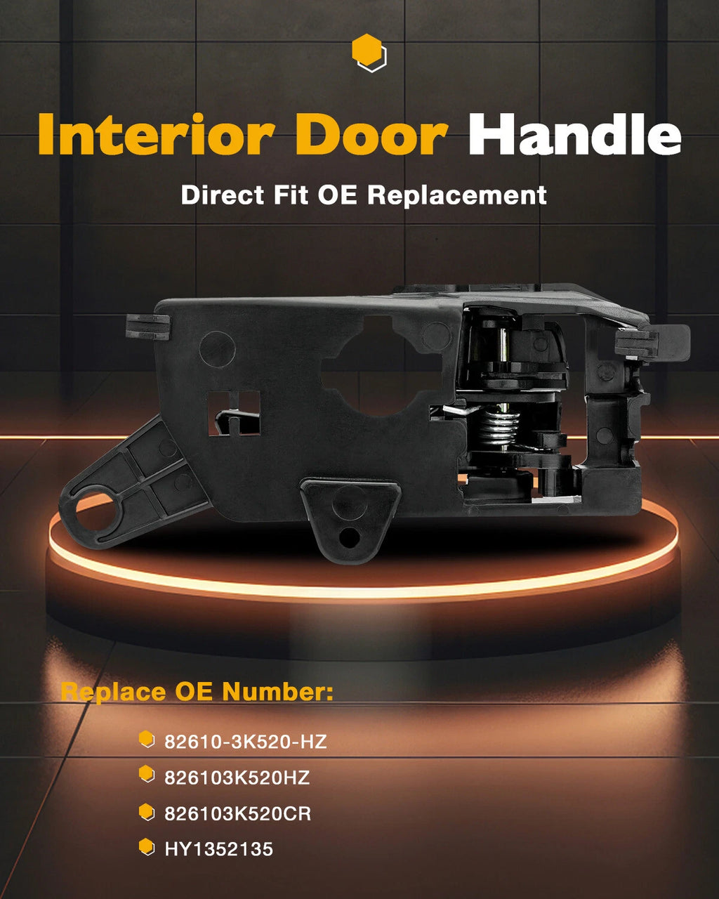 Front Left Interior Door Handle for Hyundai Sonata (2008–2010) HY1352135